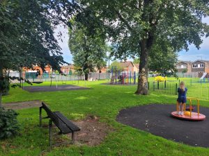 Turnfields Play Area looking north