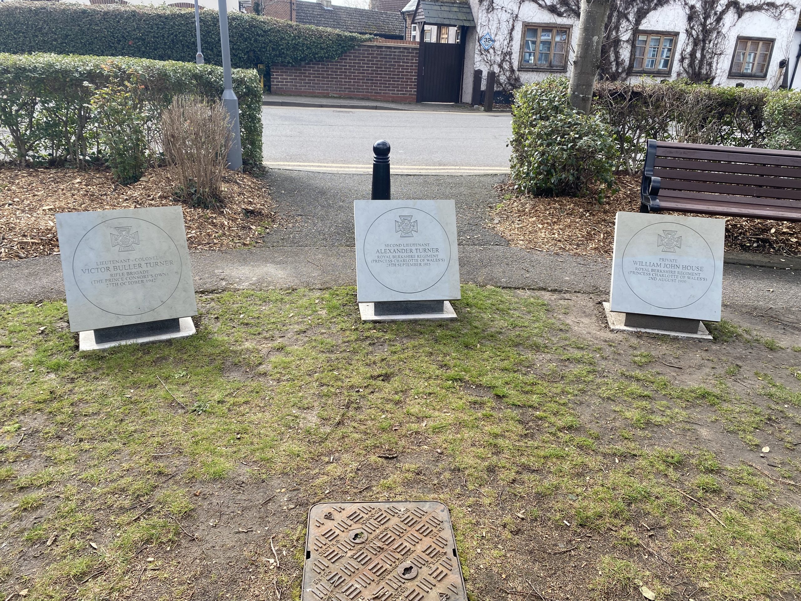 The three VC Stones relocated to the Broadway Green