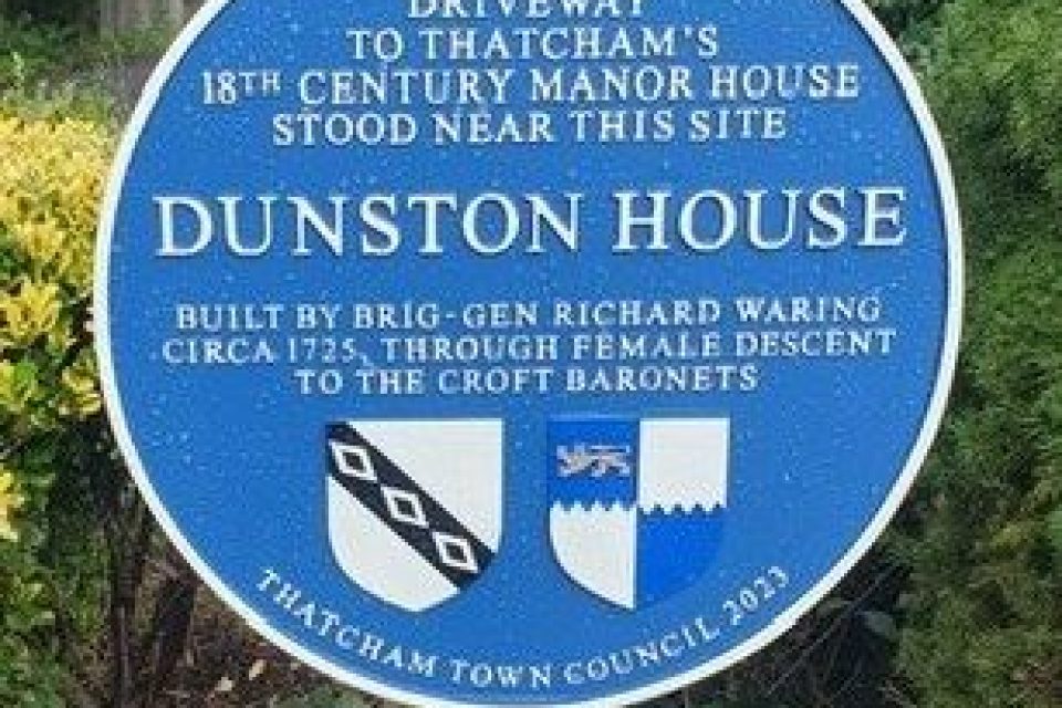A Blue Plaque that was unveiled in Thatcham in October 2023.