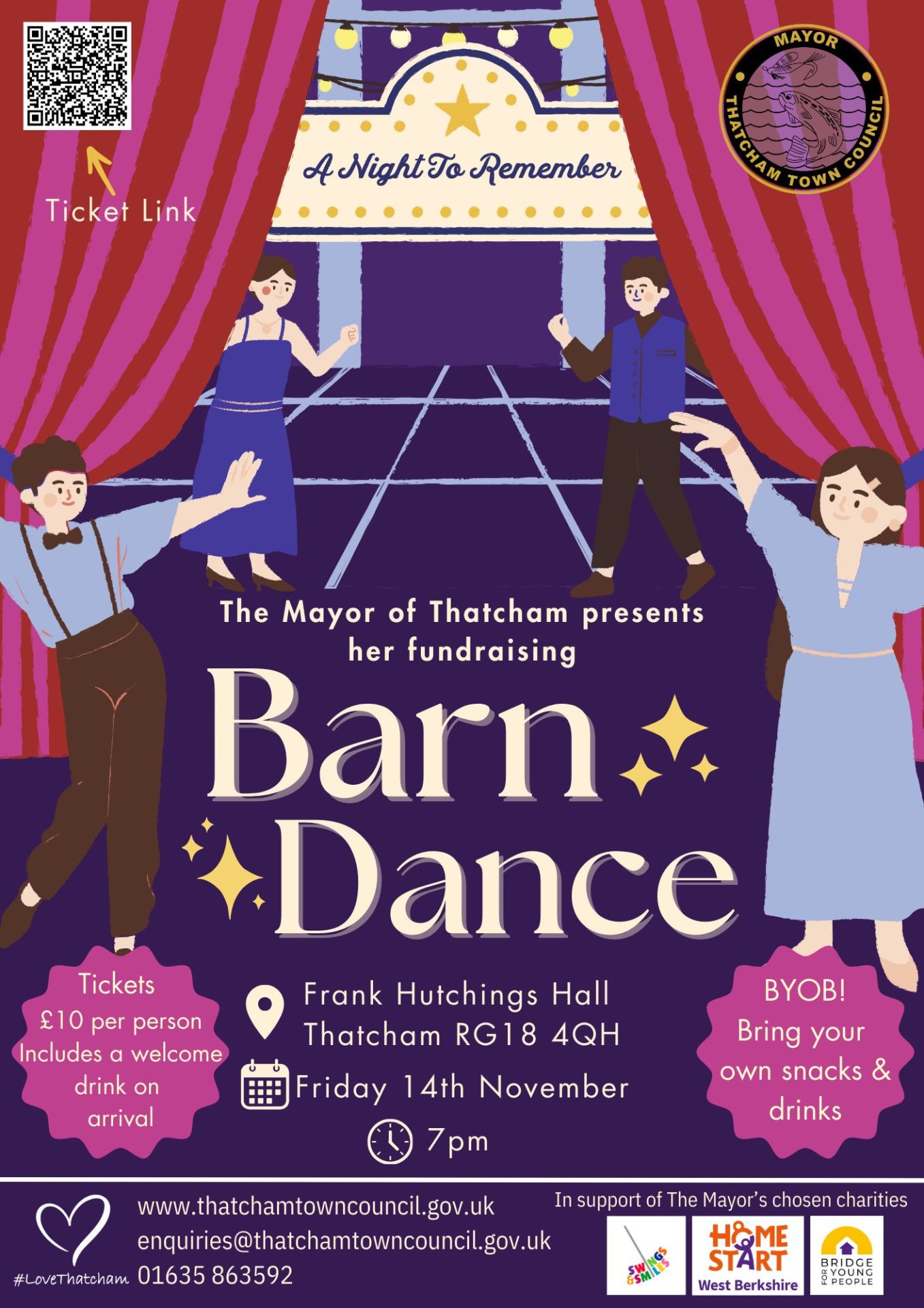 Mayor of Thatcham's Barn Dance poster for 2025