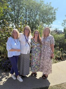 Cllr Petra Pemberton with representatives from her three chosen charities